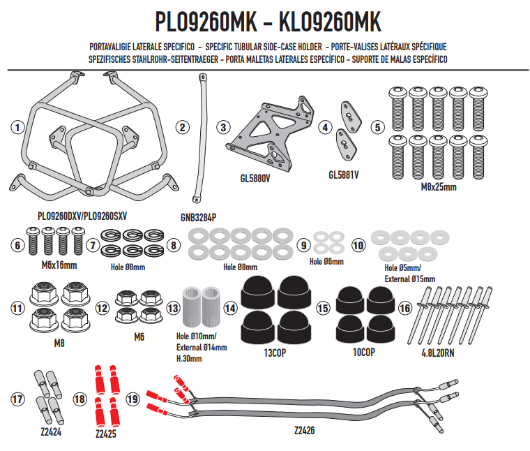 KAPPA STELAŻ KUFRÓW BOCZNYCH MONOKEY CAM SIDE VOGE